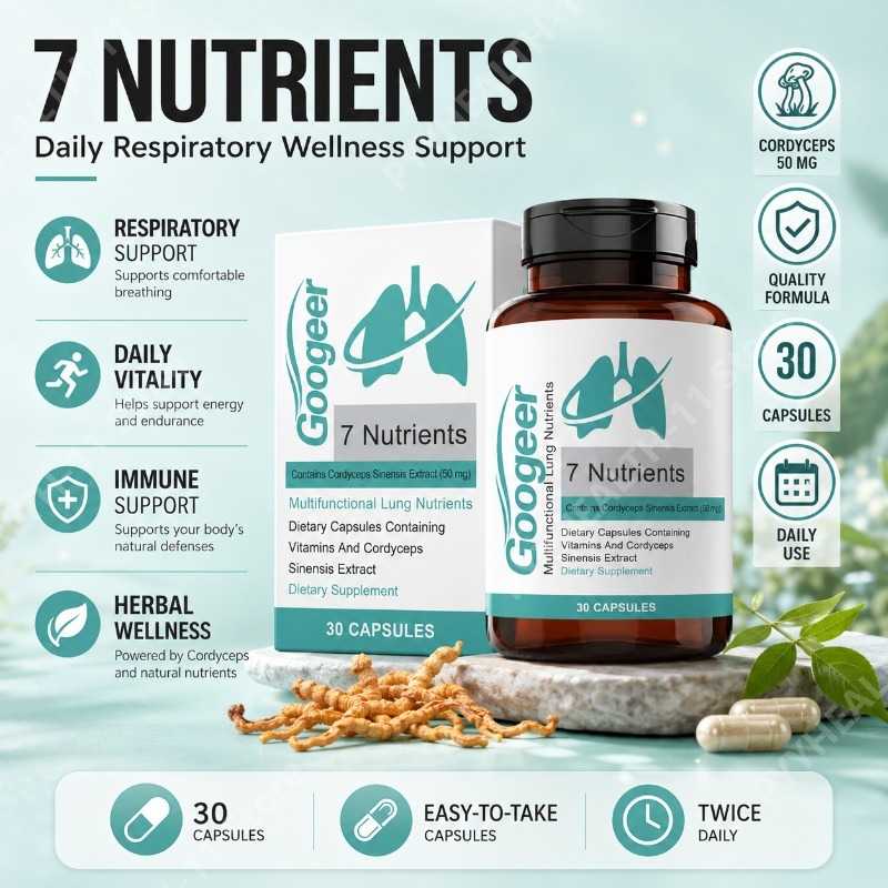 Herbal Wellness Supplement - Kapsułki z ekstraktem z Cordyceps Sinensis,