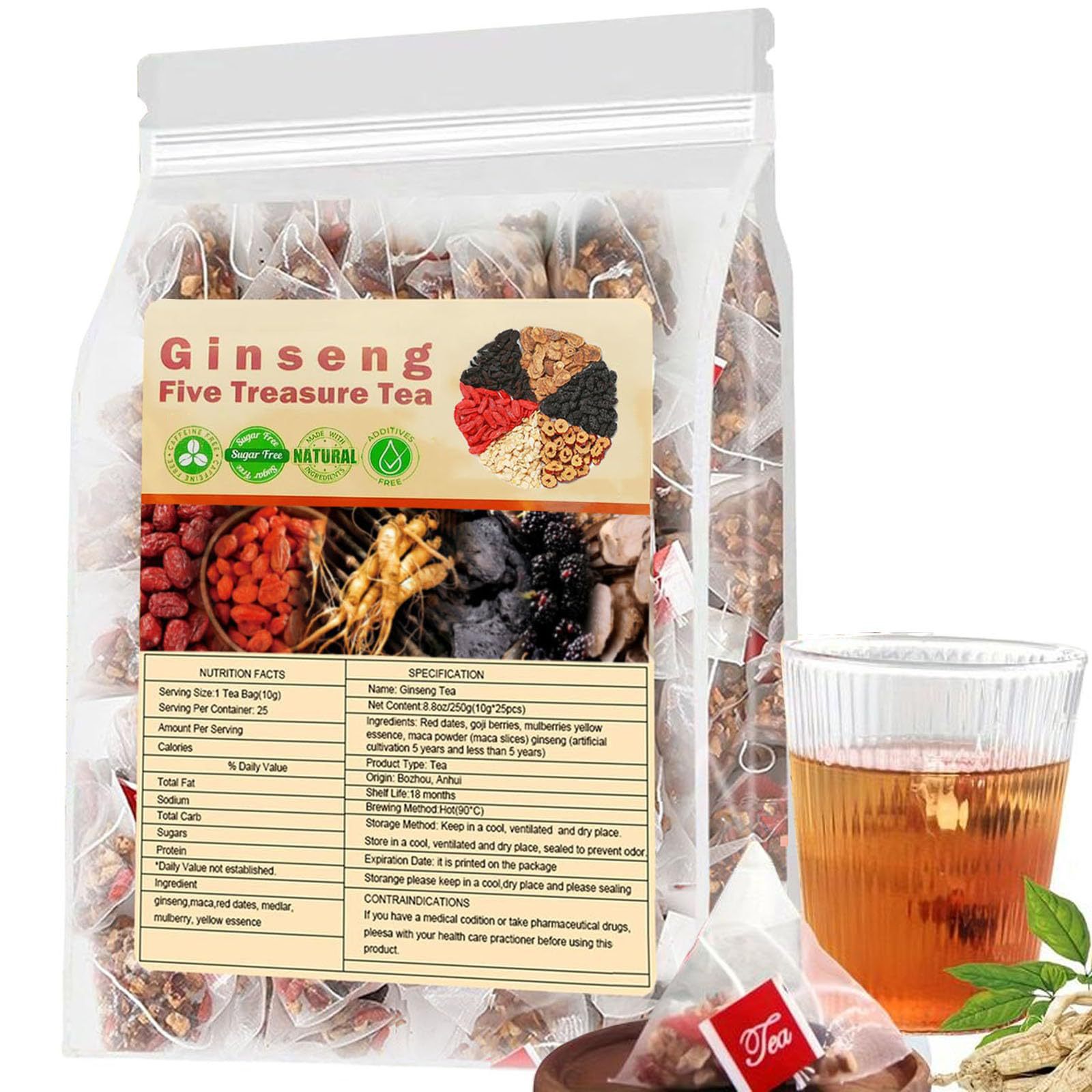 Herbata z żeń-szenia Pięć Skar – Herbal Wellness Supplement recenzja i cena